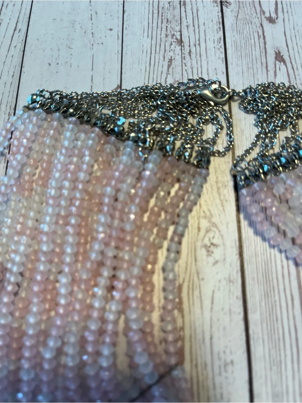 Multi-Strand Y2K Pink Beaded Barbiecore Statement Necklace